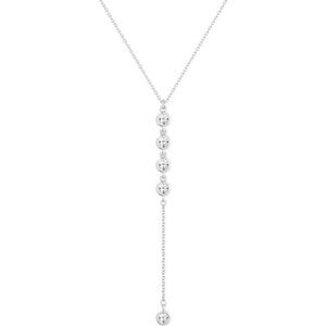 Women's Lariat Y-Necklace Sl 14K Gold Plated Layered CZ Chain Jewlery For Women
